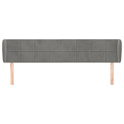 Avis Maison Chic Tête de lit scandinave avec oreilles,meuble de chambre Gris clair 163x23x78/88 cm Velours -MN85243