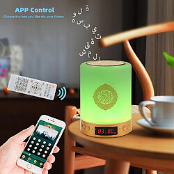 Universal Azan Quran En haut-parleur Contrôle LED Night Light Koran Lampe musulman Gift Azan Corloge mp3 Player Bluetooth Compatible Coran Lampe