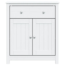 Avis Maison Chic Armoire de salle de bain,Meuble de rangement,Meuble haut BERG blanc 69,5x34x80 cm pin massif -GKD903547