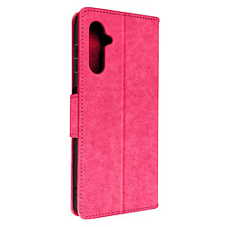 Avizar Pochette Folio pour Galaxy A14 4G et 5G Motif Papillon Support Vidéo Rose