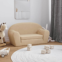 Maison Chic Canapé-lit convertible 2 places, Clic-Clac pour enfants crème peluche douce -GKD88005