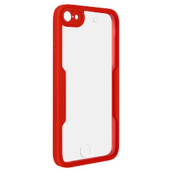 Avizar Coque iPhone SE 2022 / 2020 et 8 / 7 Dos Plexiglas Avant Polymère Renforcé Rouge