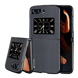 Coque en TPU + PU DUX DUCIS anti-chute pour votre Motorola Moto Razr 2022 5G - noir