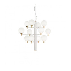 Ideal Lux Suspension Copernico Métal blanc 12 ampoules 74cm