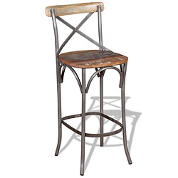 Acheter vidaXL Tabouret de bar Bois de récupération massif