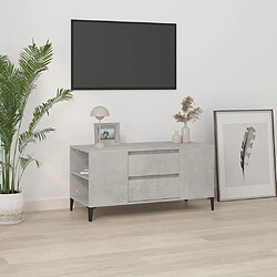 vidaXL Meuble TV Gris béton 102x44,5x50 cm Bois d'ingénierie