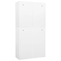 Avis vidaXL Armoire de bureau Blanc 90x40x180 cm Acier