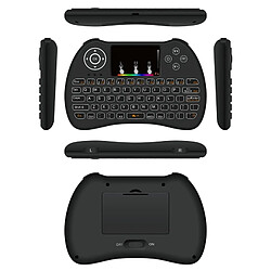 Acheter Wewoo Pour PC, TV Noir H9 2.4 GHz Mini Sans Fil Air Souris QWERTY Clavier avec Rétro-Éclairage Coloré et Touchpad