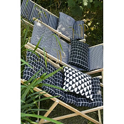 JARDIN PRIVE Chilienne matelassee Helsinki - Toile amovible - Noir et blanc