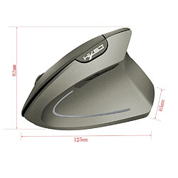 Souris sans fil 2.4GHz Game Design ergonomique Souris verticale Souris USB 2400DPI - gris pas cher