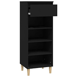 Acheter Maison Chic Armoire à Chaussures Noir,Meuble de Rangement à Chaussures 40x36x105 cm Bois d'ingénierie -MN83192