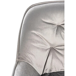 Acheter Decoshop26 Lot de 2 tabourets de bar chaises hautes assise effet capitonnée en velours gris et métal noir 10_0004160