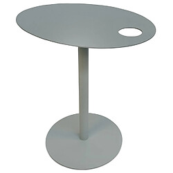 Alterego Table d'appoint ovale 'MASA' en métal gris