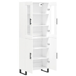 Avis vidaXL Buffet haut Blanc 69,5x34x180 cm Bois d'ingénierie