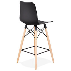 Acheter Alterego Tabouret snack mi-hauteur 'MOZAIK MINI' noir style scandinave