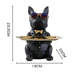 Universal Bouledogues nordiques et françaises Statues de chiens Statues de bijoux Décoration de table Cadeaux avec plaques Lunettes Plateaux Home Art Statues | Statues Sculptures 