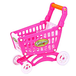 Wewoo Enfants Jouet Main Pousser Simulation Plastique Mini-supermarché Caddie Amusement de bébé Poussette Tout-petit Rose