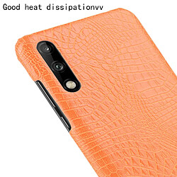 Wewoo Coque Rigide Pour Huawei Enjoy 10s Antichoc Crocodile Texture PC + PU Case Orange pas cher