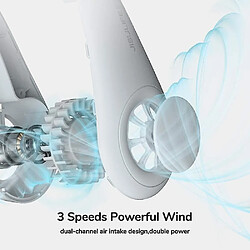 Avis Ventilateur De Cou Portable, Ventilateur Sans Lame Mains Libres, Ventilateur Personnel Portable À Piles De 4000 Mah, Sans Feuilles, Rechargeable, Conception De Casque, Alimenté Par Usb De