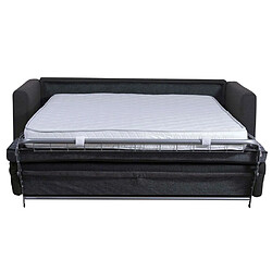 Acheter Vente-Unique Canapé 3 places convertible express en tissu GANOA - Anthracite