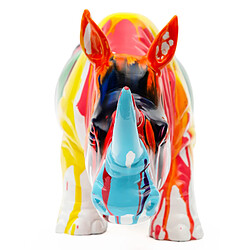 Avis Figurine Décorative Rhinocéros Kuatéh en Polyrésine 54x18x24 cm Multicolore