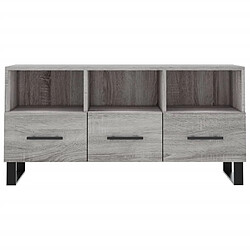 Maison Chic Meuble TV scandinave gris - Banc TV pour salon Sonoma 102x36x50 cm bois d'ingénierie -MN24319 pas cher