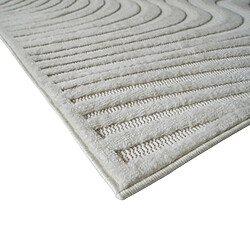 Avis Thedecofactory NEW AGE VIBES - Tapis pour dehors et dedans motif vibes en relief crème 160x220