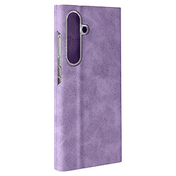 Avizar Housse pour Samsung Galaxy S24 Clapet Porte-carte Éco-cuir Nappa Violet Clair