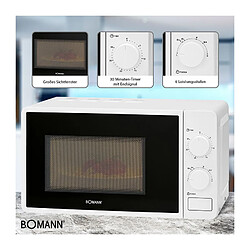 Acheter Four micro-onde 20L 1150W Bomann MW 6014 CB Blanc