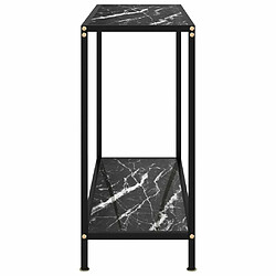 Avis Maison Chic Table console | Meuble d'entrée | Table d'appoint Noir 80x35x75 cm Verre trempé -GKD63534