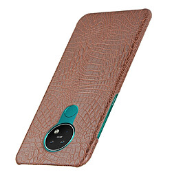 Avis Wewoo Coque Rigide Pour Nokia 7.2 / 6.2 antichoc Crocodile Texture PC + Etui en PU Marron