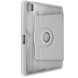 Avizar Étui pour iPad Air 13 2024 Clapet Support Rotatif avec Protège Caméra Gris