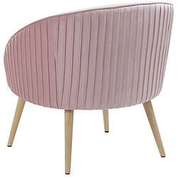 Acheter Beliani Fauteuil TROMSO Velours Rose