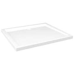 vidaXL Receveur de douche rectangulaire ABS Blanc 80x90 cm