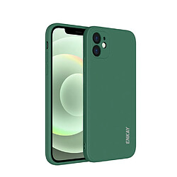 Coque en silicone liquide ordinaire anti-goutte bord droit vert pour votre Apple iPhone 12 mini