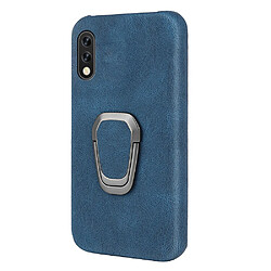 Coque en TPU + PU antichoc, anti-rayures avec béquille à anneau rotatif bleu pour votre Sony Xperia Ace 2