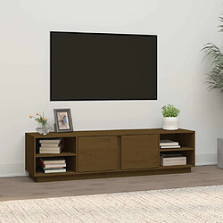 Maison Chic Meuble TV scandinave - Banc TV pour salon Marron miel 156x40x40 cm Bois de pin massif -MN37671