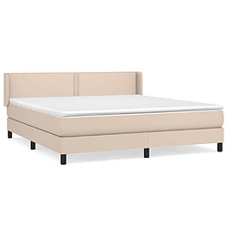 Maison Chic Structures de lit + matelas,Lit à sommier tapissier avec matelas Cappuccino 160x200 cm -MN27166