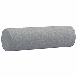 Acheter vidaXL Canapé 2 places avec oreillers gris clair 120 cm tissu