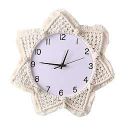 Horloge Murale En Macramé Horloge à Quartz Muette Non Coutil Pour La Maison Fleur Arabe