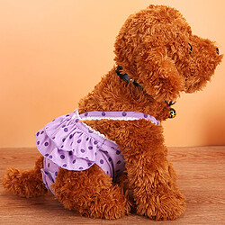 pantalon hygiénique pour chien physique réutilisable avec sangle réglable M Violet