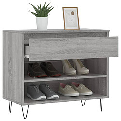 Avis vidaXL Armoire à chaussures Sonoma gris 70x36x60 cm Bois d'ingénierie