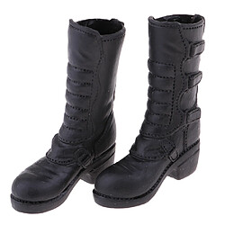 1/6 Femmes Chaussures Bottes Noires Accessoires pour 12'' Corps de Figure d'Action