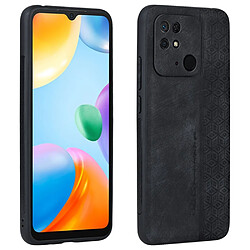 Coque en TPU + PU antidérapant, anti-rayures pour votre Xiaomi Redmi 10C 4G - noir