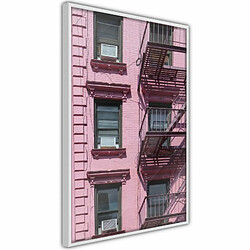 Paris Prix Affiche Murale Encadrée Pink Facade 20 x 30 cm Blanc