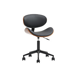 Avis Vente-Unique Chaise de bureau - Simili - Noir et naturel - Hauteur ajustable - MONTENEGRO