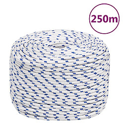 vidaXL Corde de bateau Blanc 6 mm 250 m Polypropylène