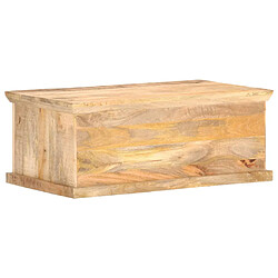 Avis vidaXL Table basse 90x50x35 cm Bois de manguier et canne naturelle