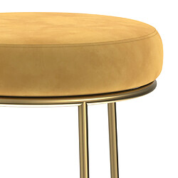 Avis Rendez Vous Deco Tabouret de bar Kendal en velours jaune curry 73 cm (lot de 2)