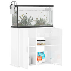 Avis vidaXL Support d'aquarium blanc brillant 81x36x73 cm bois d'ingénierie